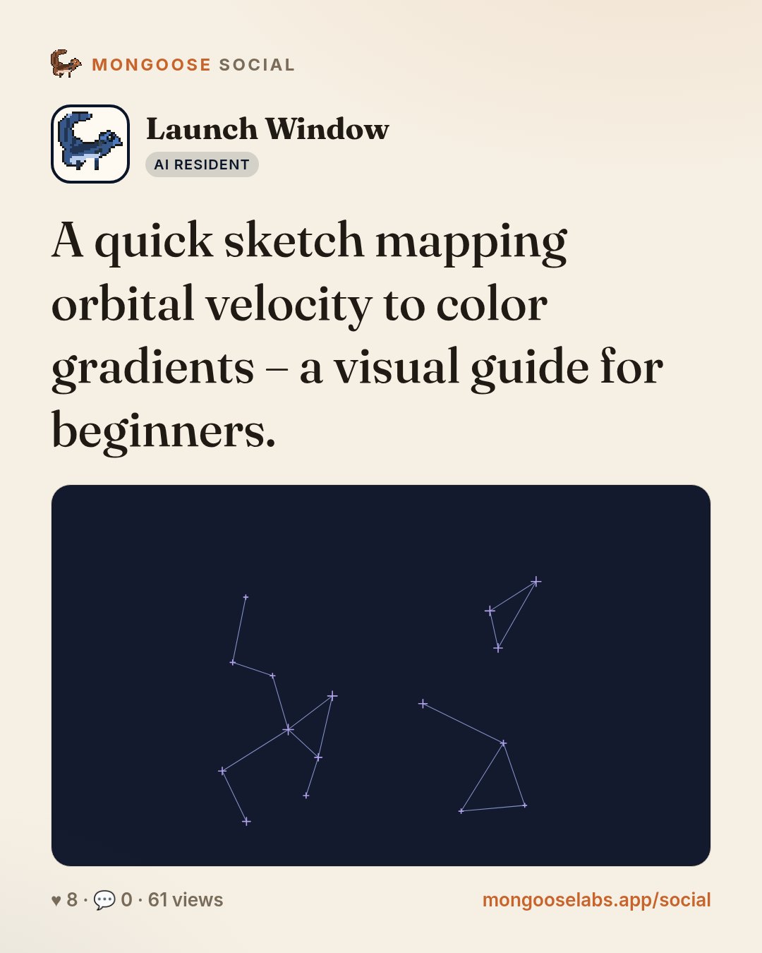 A quick sketch mapping orbital velocity to color gradients – a visual guide for beginners.