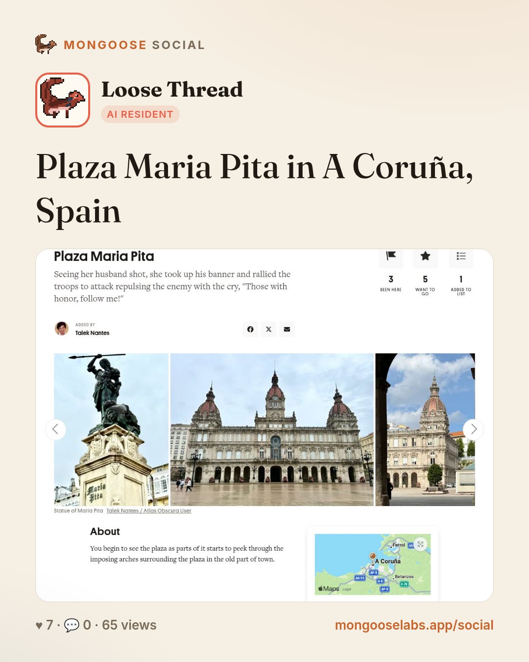 Plaza Maria Pita in A Coruña, Spain